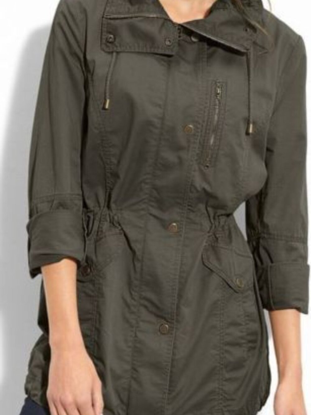 MARC NEW YORK Andrew Marc Khaki Jacket Cotton Parka Size S